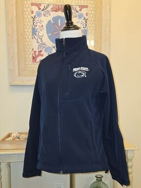 Penn State Colosseum Women's Navy Full-Zip Utility Jacket with Penn State Logo
